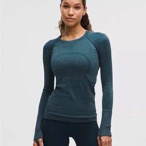 Lululemon Athletica Teal Long Sleeve Top